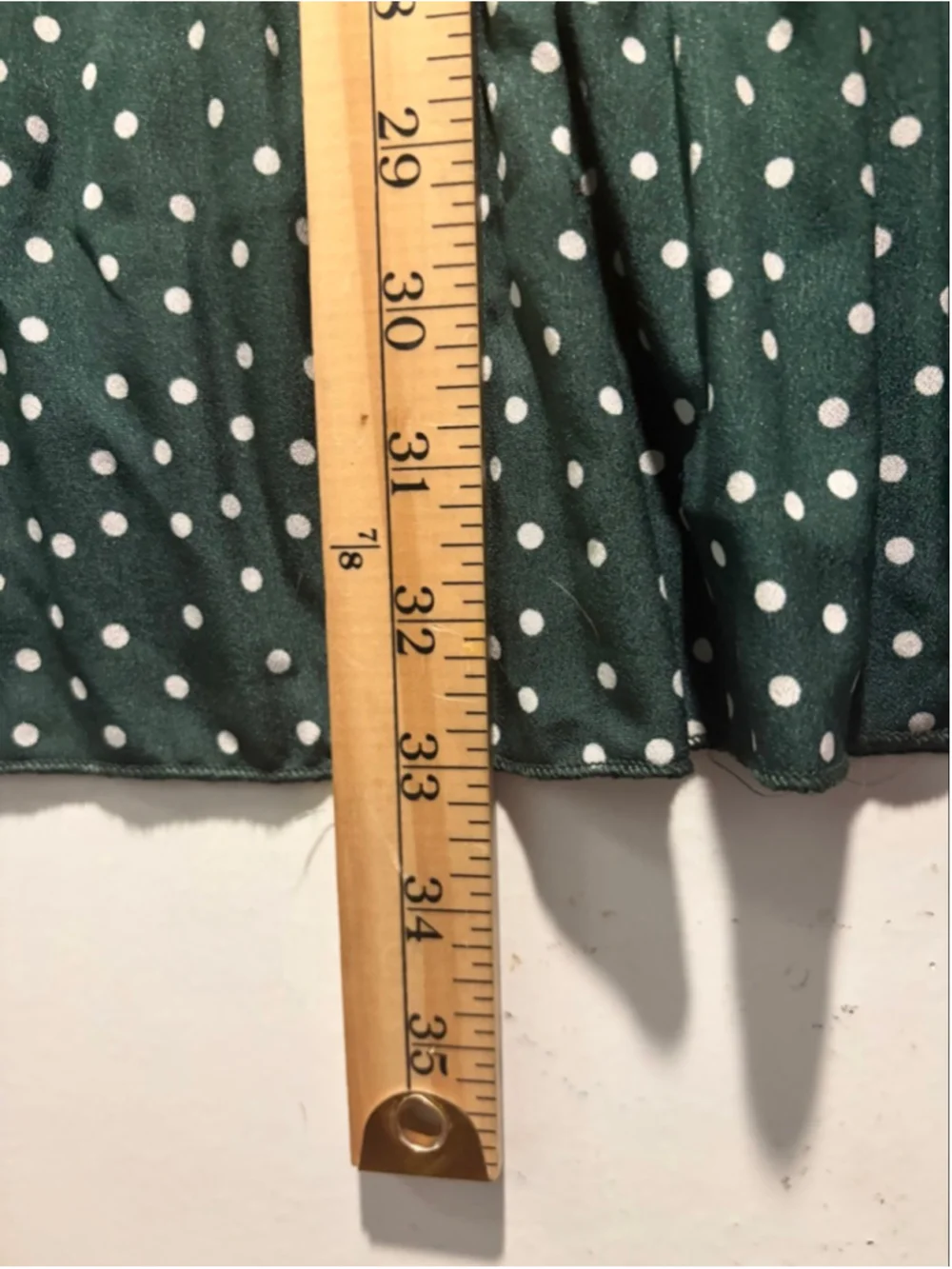 Women's EXLURA Green & White Polka Dot Pleated Midi Skirt L 228